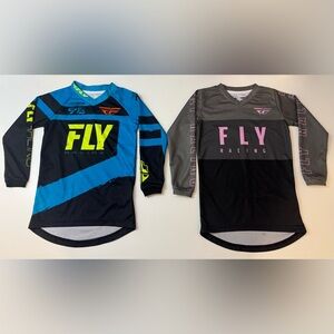 Fly Racing Kids' Jerseys - Blue and Gray